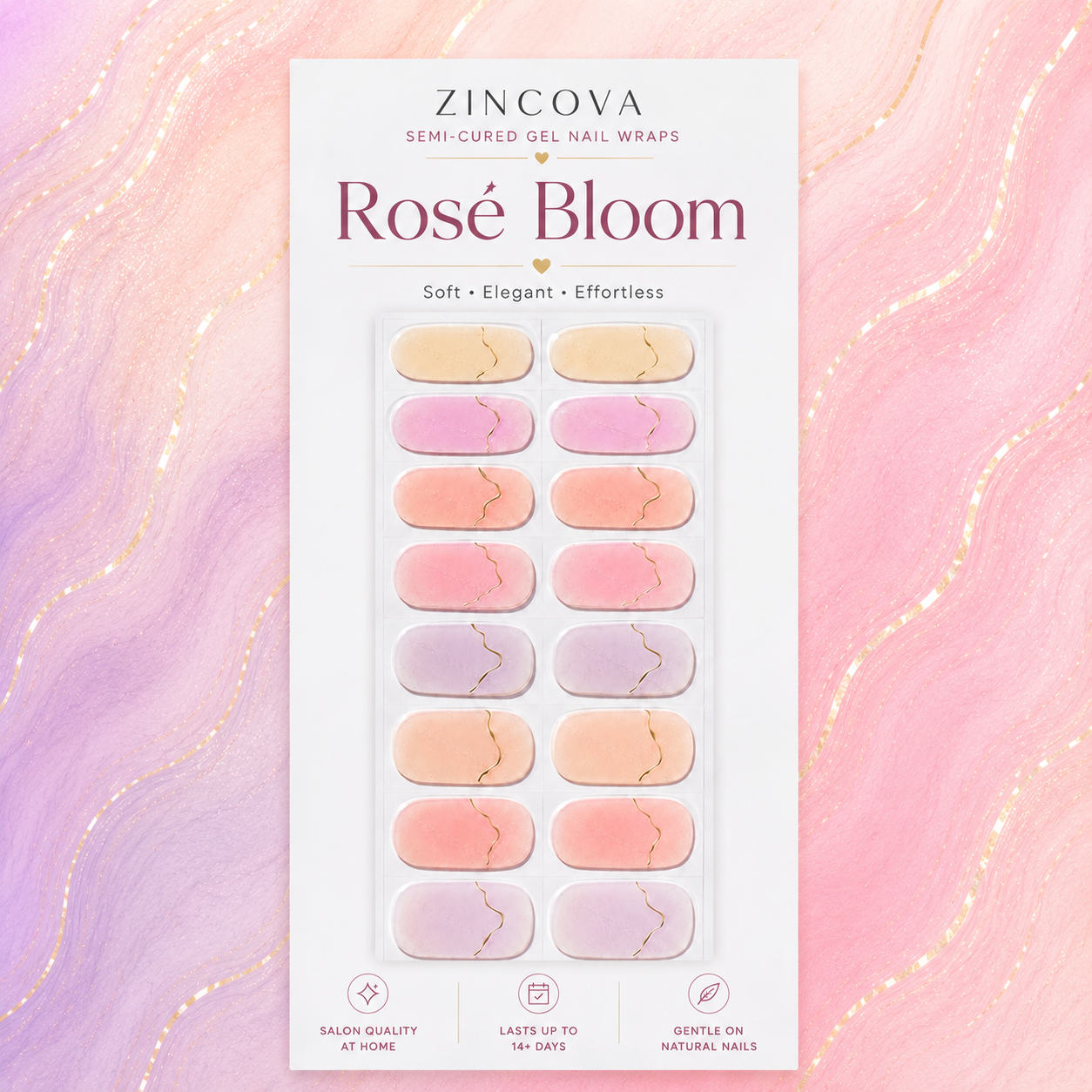Zincova Semi Cured Gel Nail Wraps