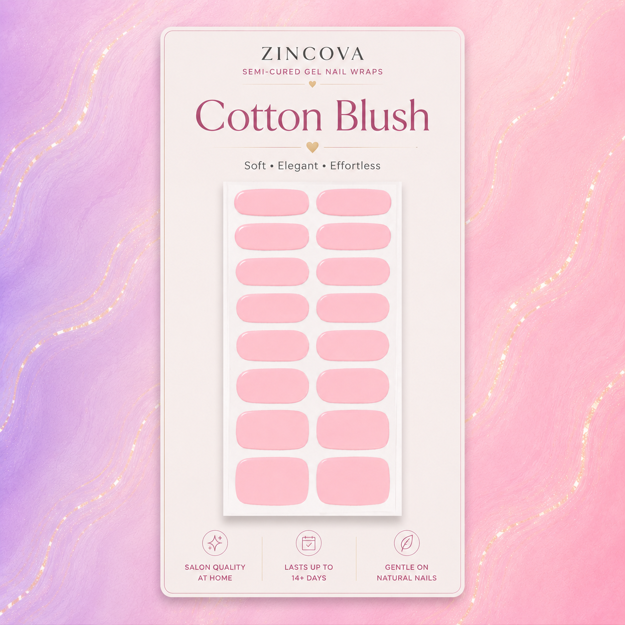 Zincova Semi Cured Gel Nail Wraps