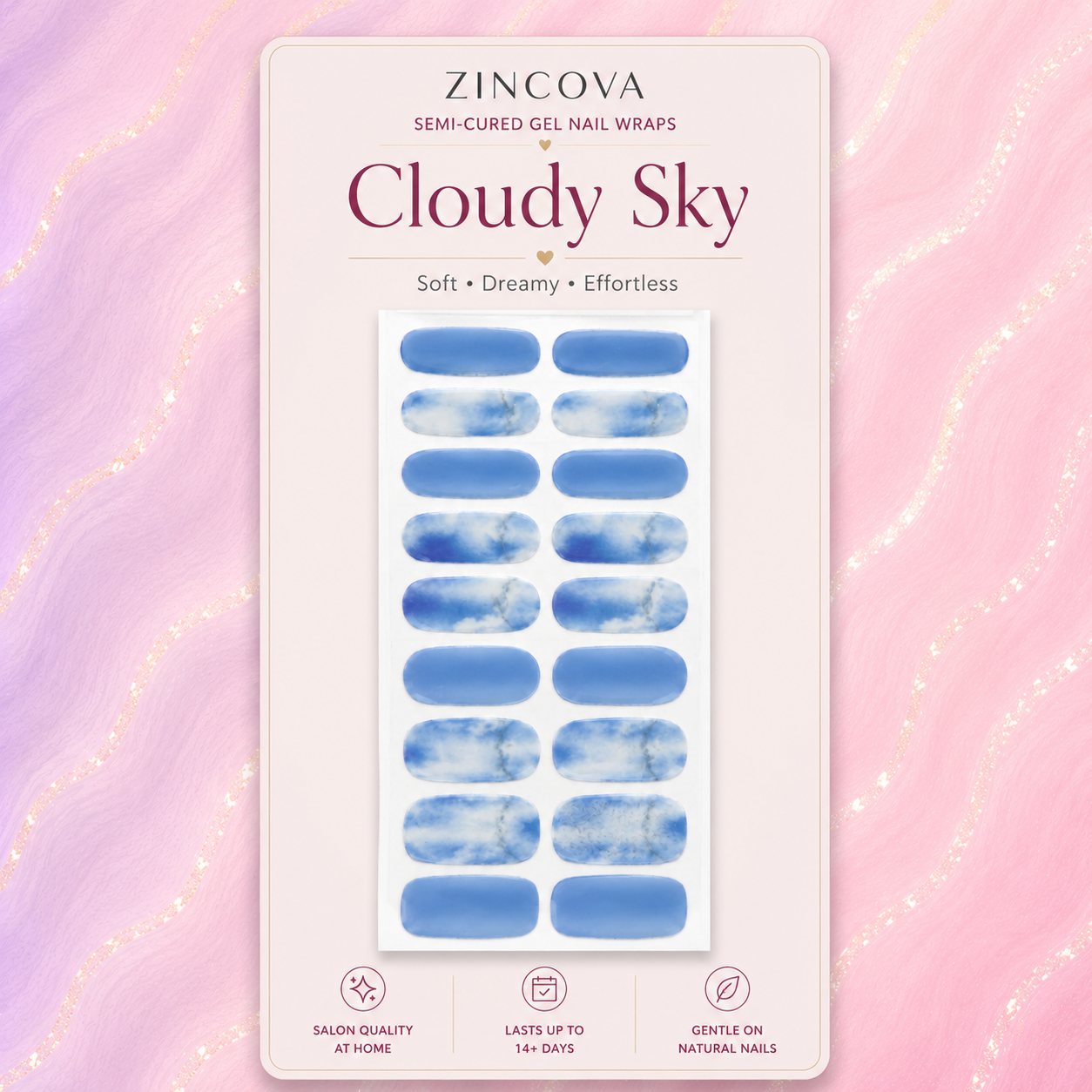 Zincova Semi Cured Gel Nail Wraps